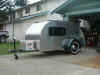 polished teardrop camper trailer